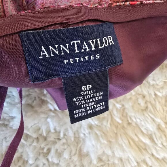 ANN TAYLOR Paisley Halter Neck Top  Purple Size 6P Y2K Friends 90s Fairy Boho - Picture 9 of 9